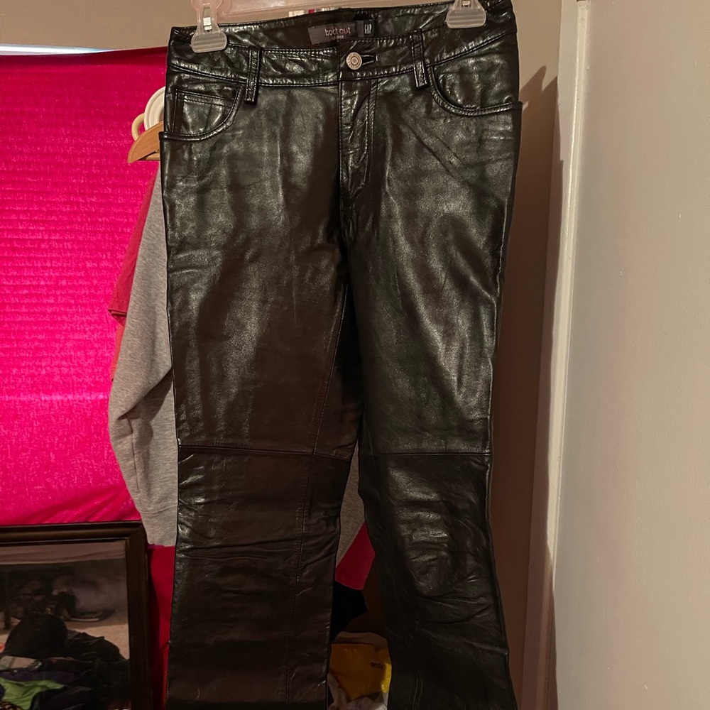 LEATHER JEANS GAP Size 1.